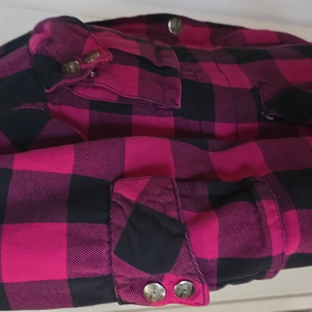 Pink and black plaid shacket - Picture 5 of 8